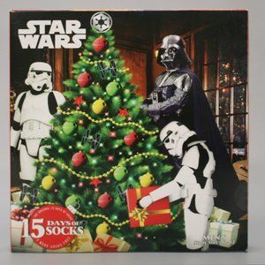 Star Wars 15 Days of Socks Mens Size 6-12 Advent Calendar Christmas 7-Crew/8-Low